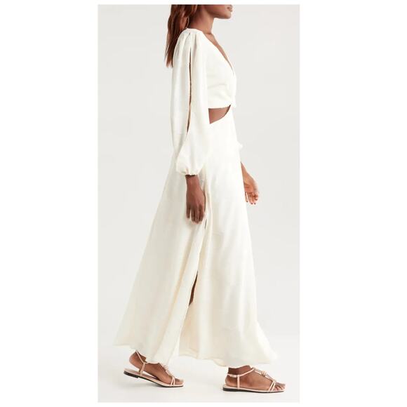 BOAMAR Bianca Balloon Sleeve Cutout Cover-Up Maxi Dress Size XL - Picture 6 of 16